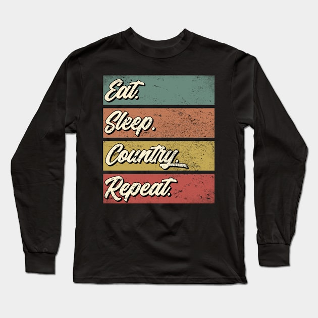 Country music fan gift . Perfect present for mother dad friend him or her Long Sleeve T-Shirt by SerenityByAlex